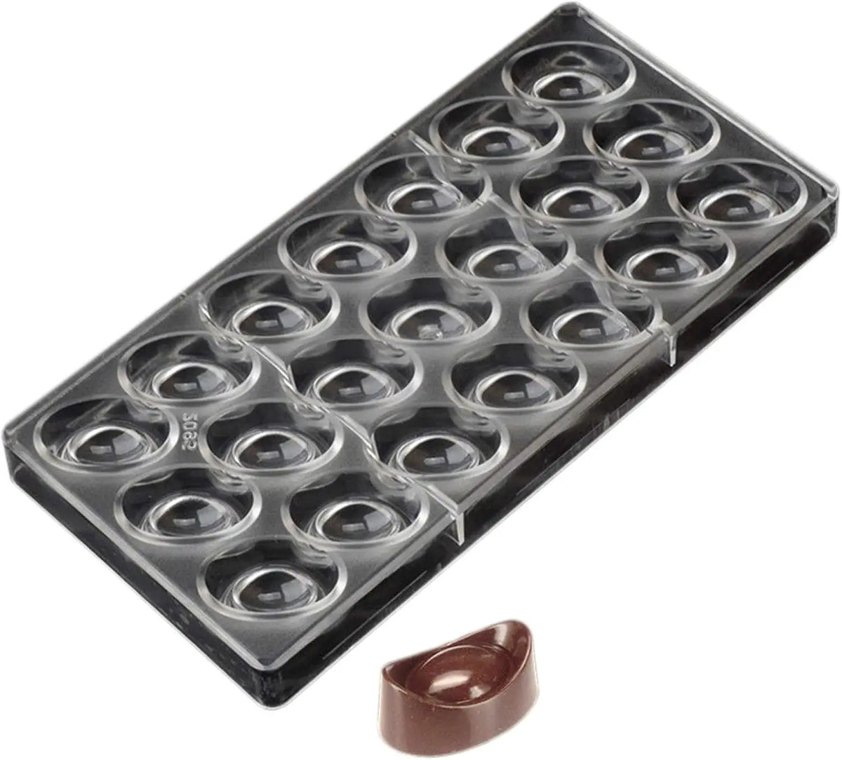 19342 / Professional Polycarbonate Chocolate Mold  3D Gold Ingot 21 Cavity Candy Mold For New Year