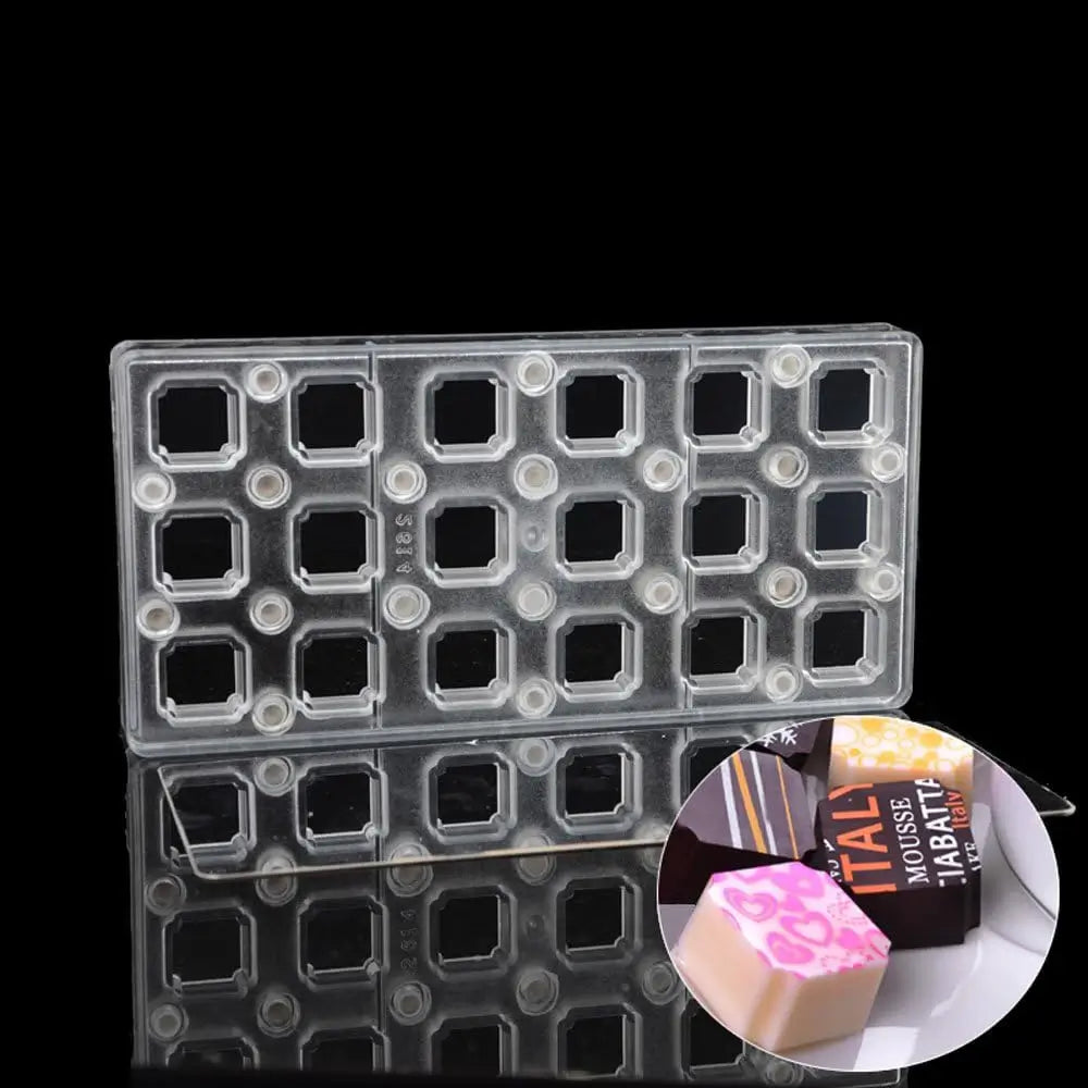 19346 / Square DIY Chocolate Transfer Sheet Custom Molds Magnetic Polycarbonate Mould