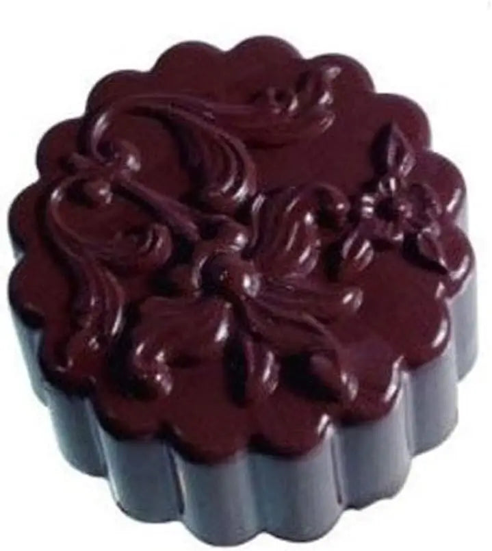 19362 / Round Flower Chocolate Mold – DIY Candy Mold 10-Cavity Plastic Clear Tray