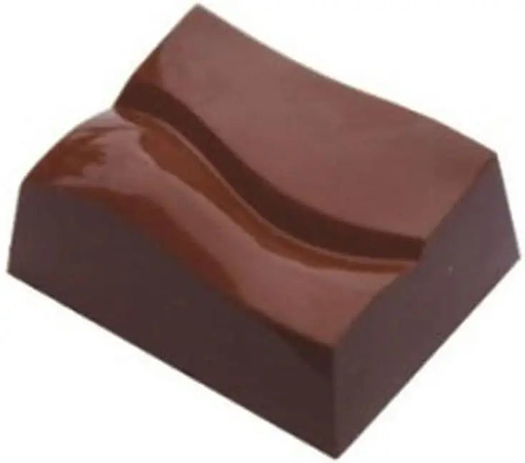 19376 / Wavy Rectangular Chocolate Mold - 21 Cavity DIY Candy Mold