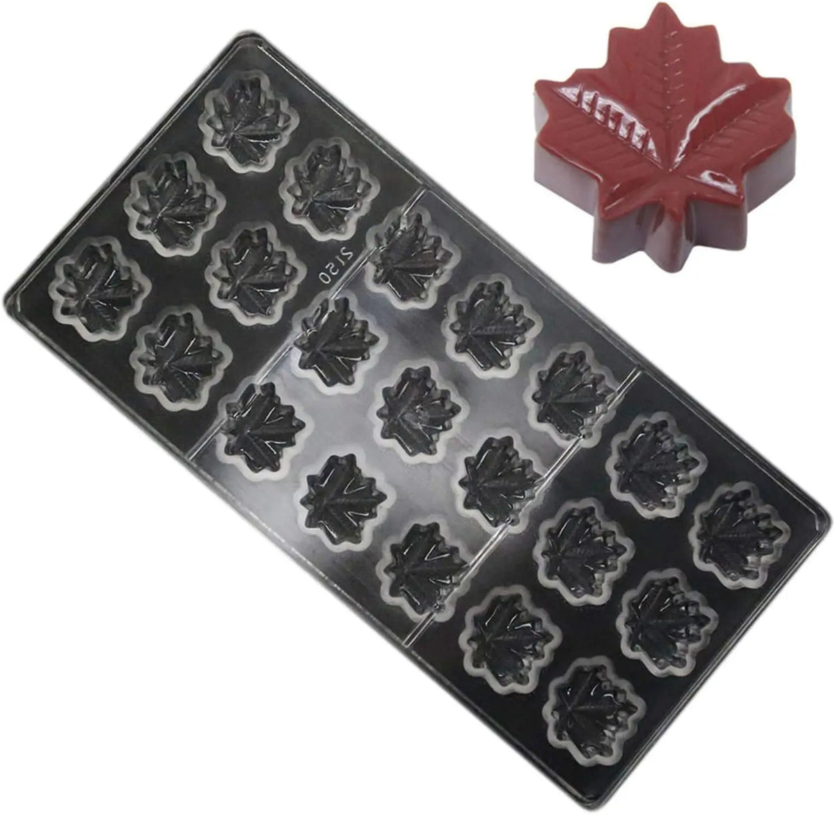 19380 / molde de chocolate de hoja de arce