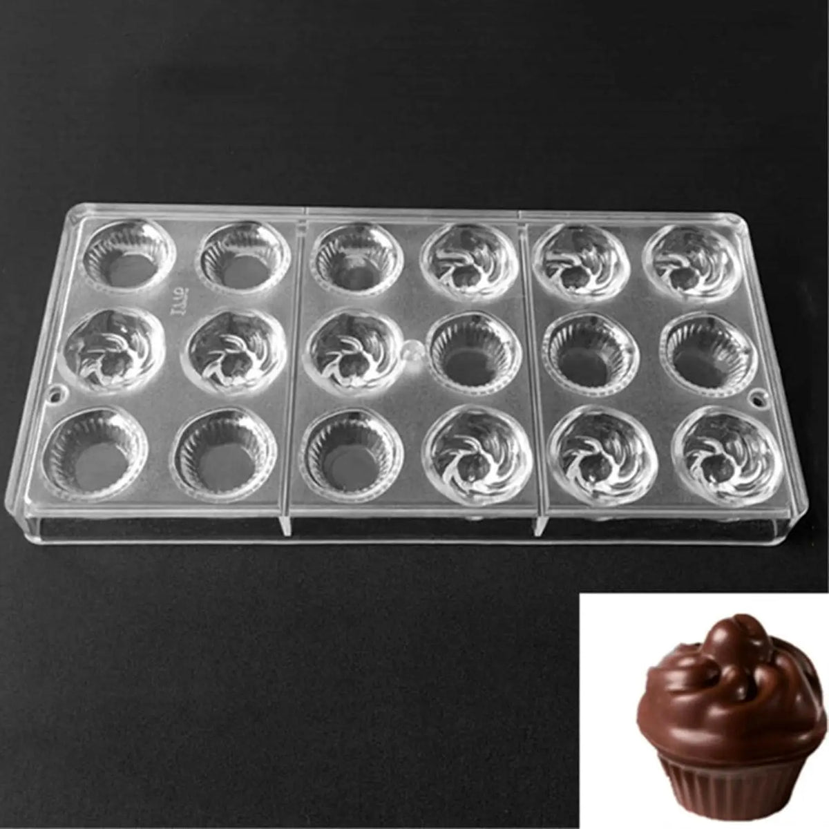 19390 / Ice Cream Polycarbonate Chocolate Mold Mould Clear Hard Chocolate Maker Professional Candy Jelly Mould Cake Decoration Mold