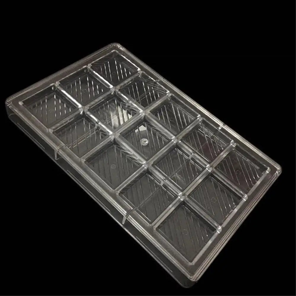 19396 / Geometric Chocolate Molds 15 Cavities Pastry Molds Chocolates Square