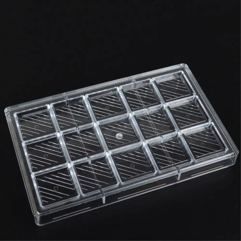 19396 / Geometric Chocolate Molds 15 Cavities Pastry Molds Chocolates Square