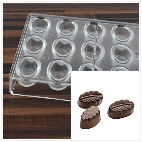 19398 / molde de chocolate con forma de hoja