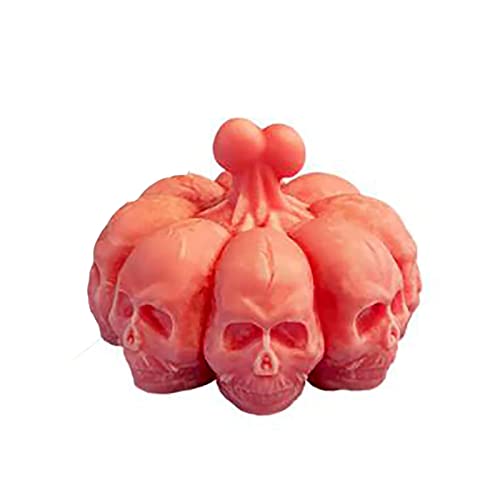 Grainrain 3D Candle Mould Halloween Skull DIY Craft Silicon Soap Mold Handmade Wax Resin Mould