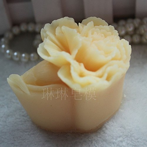 Molde de silicona blanco con forma de flor para jabón, moldes para hacer jabón, manualidades, arte, molde flexible para jabón hecho a mano