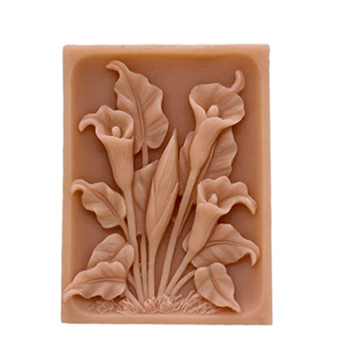 Flower Silicone Soap Mold Rectangle Silicon Molds Craft Soap Form for Soap Bar Making