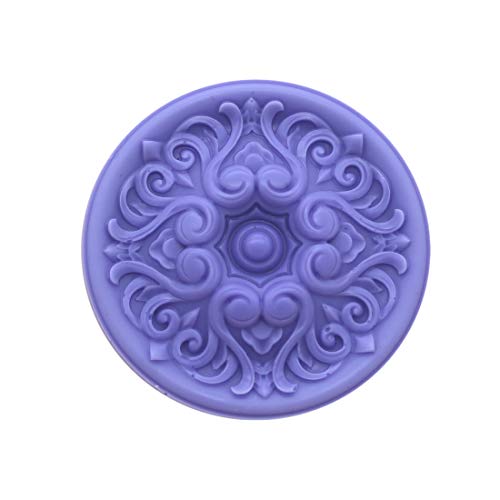 Molde de silicona para flores de jabón, con forma redonda, para manualidades, moldes de jabón hechos a mano