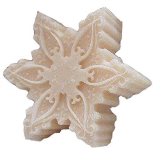 Molde de silicona flexible para hacer jabón con forma de flor blanca, para manualidades y jabones hechos a mano