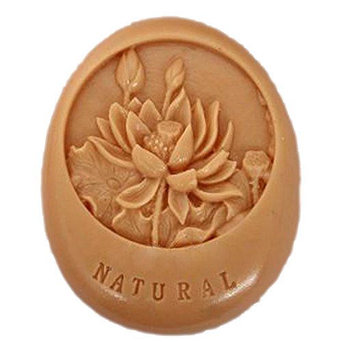 Molde de jabón de silicona ovalado blanco con flores naturales, moldes para hacer jabón, manualidades, jabón flexible hecho a mano