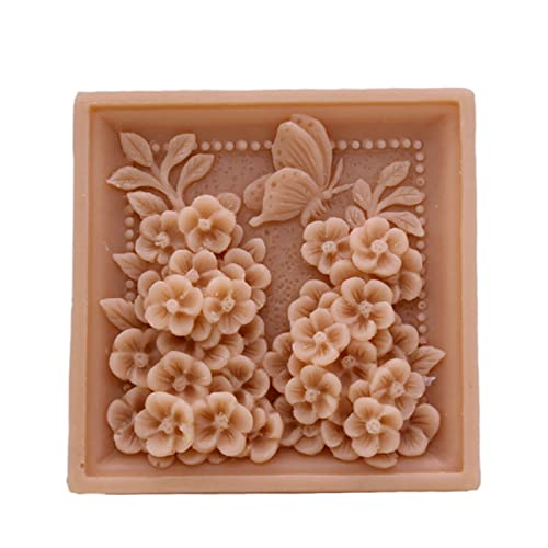 Flower Silicone Soap Mold Rectangle Silicon Molds Craft Soap Form for Soap Bar Making
