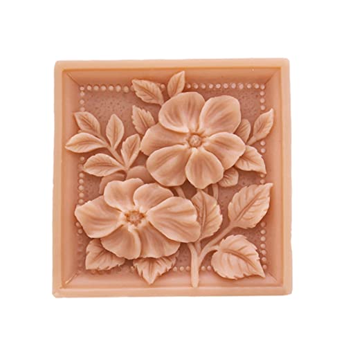 Flower Silicone Soap Mold Rectangle Silicon Molds Craft Soap Form for Soap Bar Making