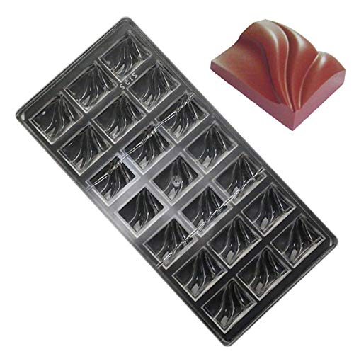 19377 / Moldes de policarbonato para chocolate y dulces, herramientas de repostería con forma de onda