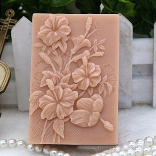 Grainrain Silicone Soap Bar Mold Silicone Flower Mold DIY Craft Molds Handmade Soap Mold