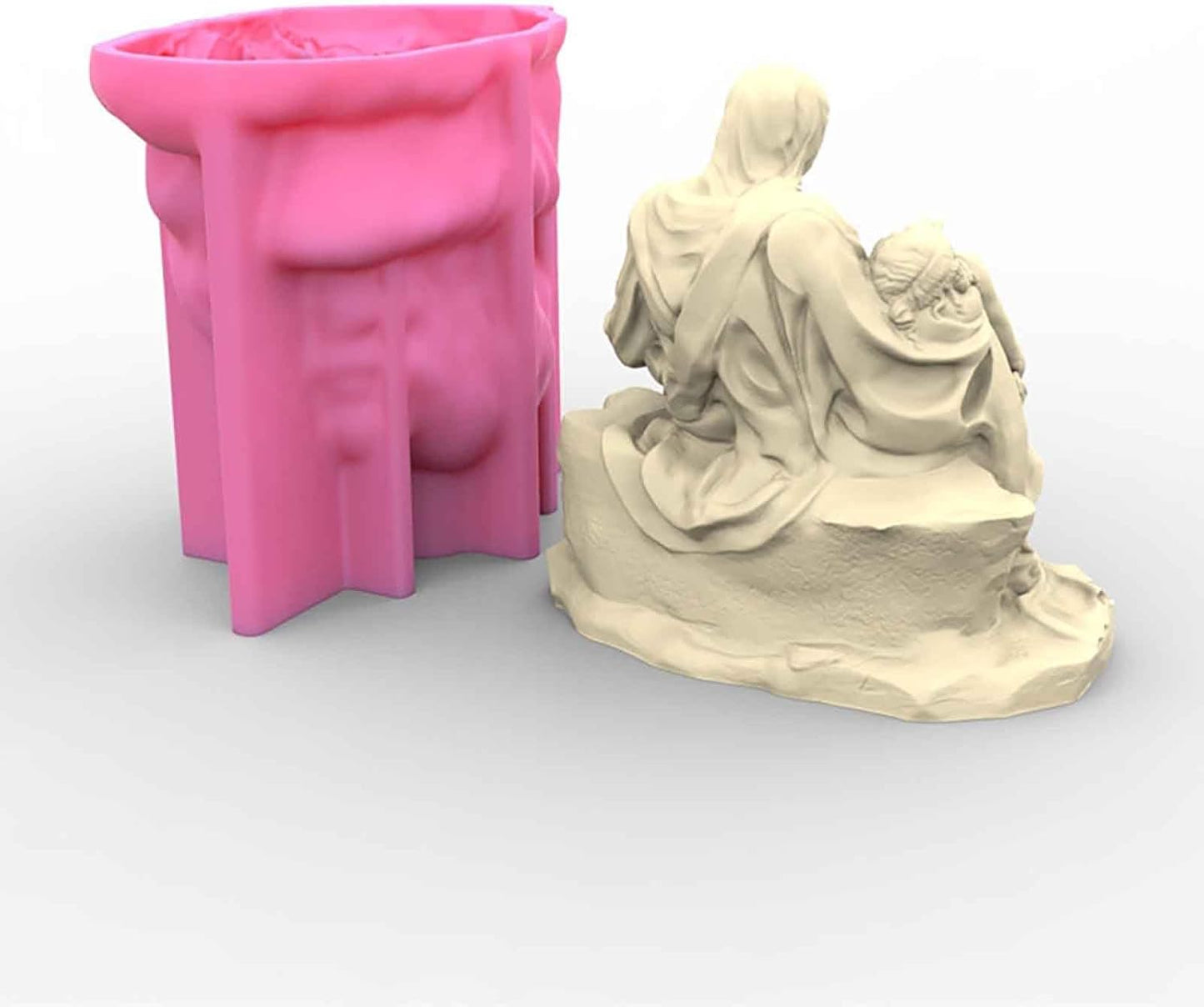 F18-C177 wax candle molds Madonna and Child Sculpture