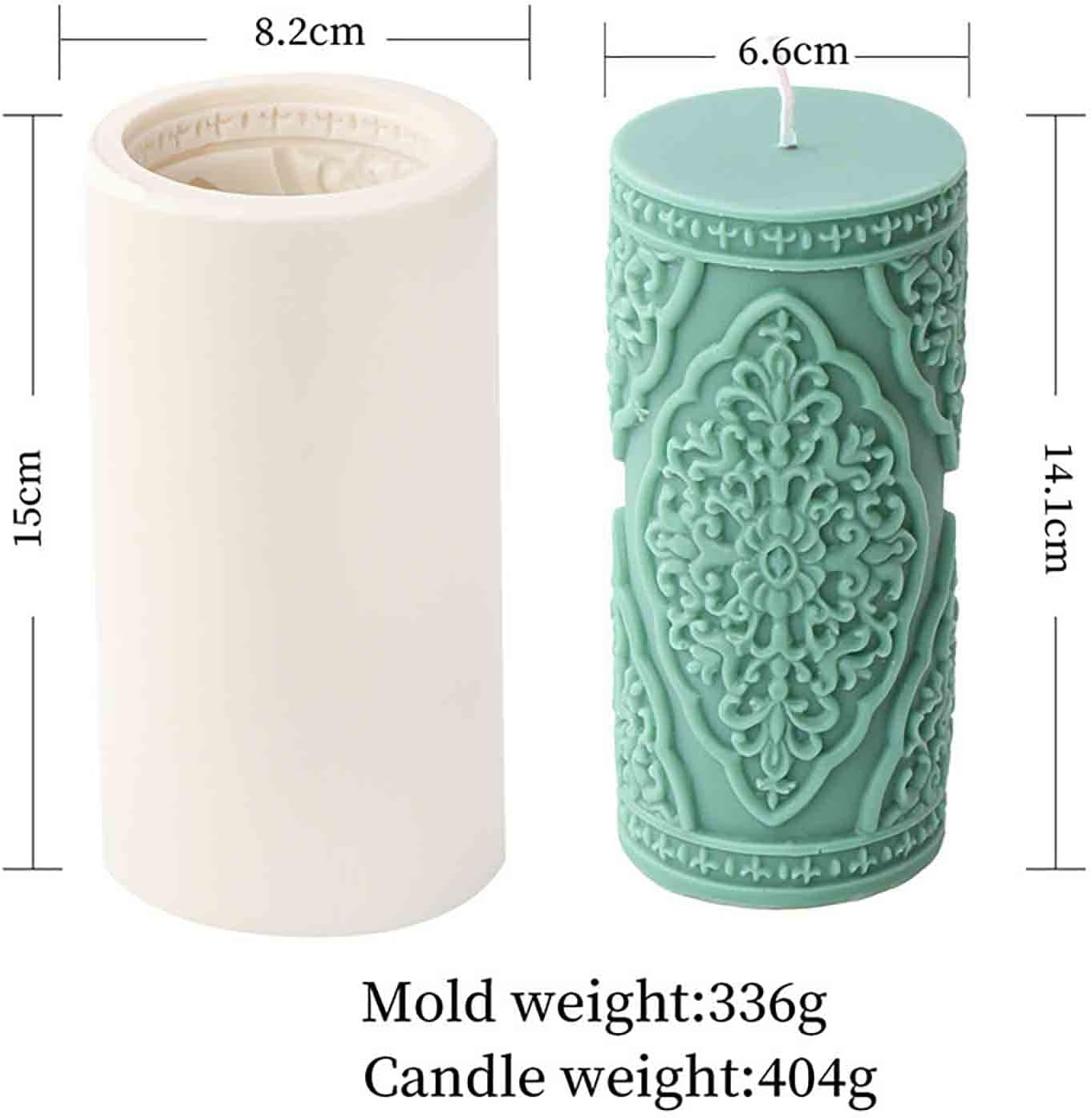 F20-ZH025 silicone pillar candle molds totem Pattern