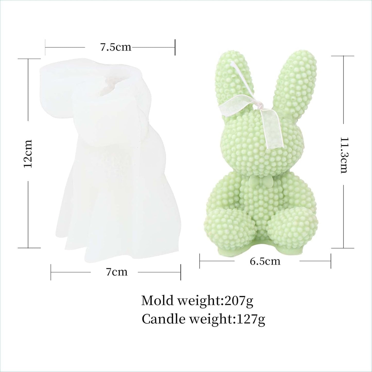 F21-SXY065 bunny candle mold