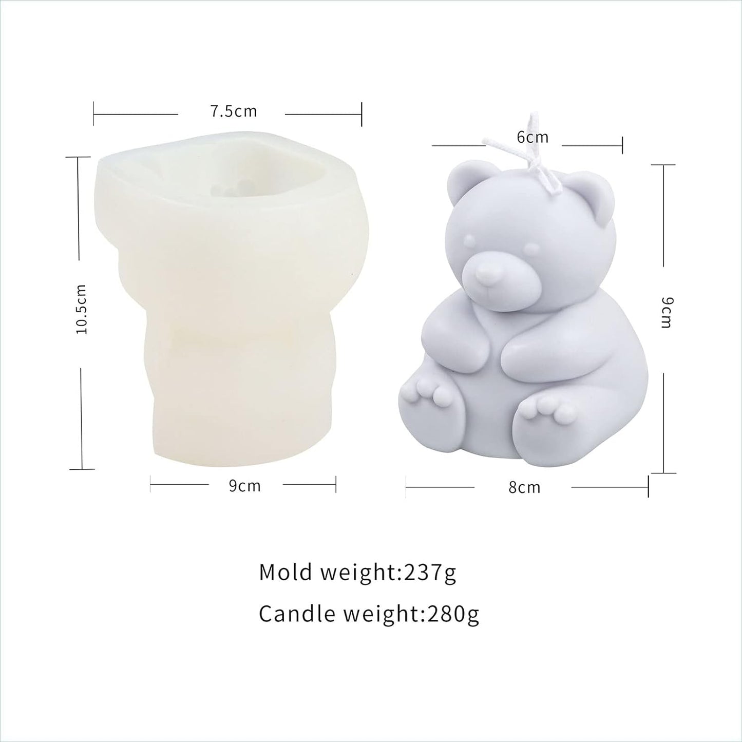F21-SXY113 large candle molds bear