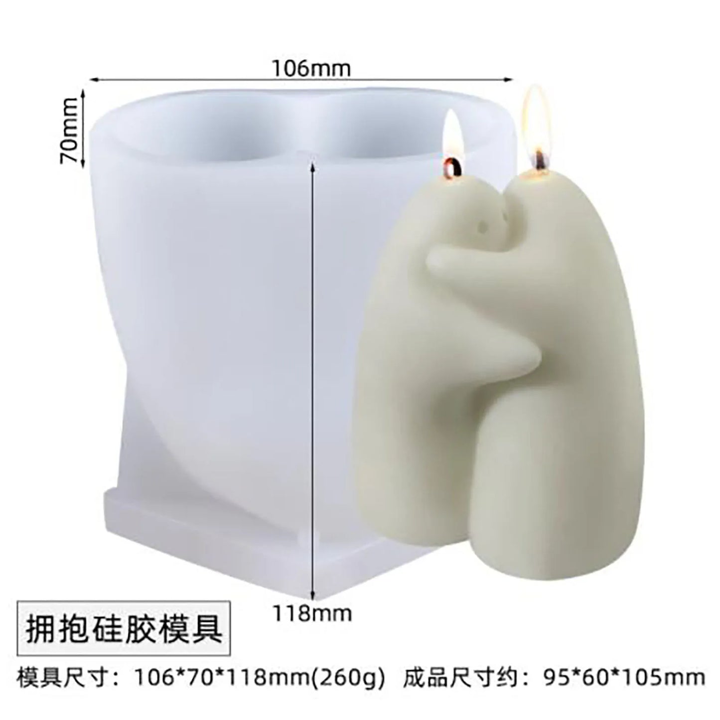 3D Big DIY Handmade Human Figure Candle Silicone Mold Aromatherapy Gypsum Mold