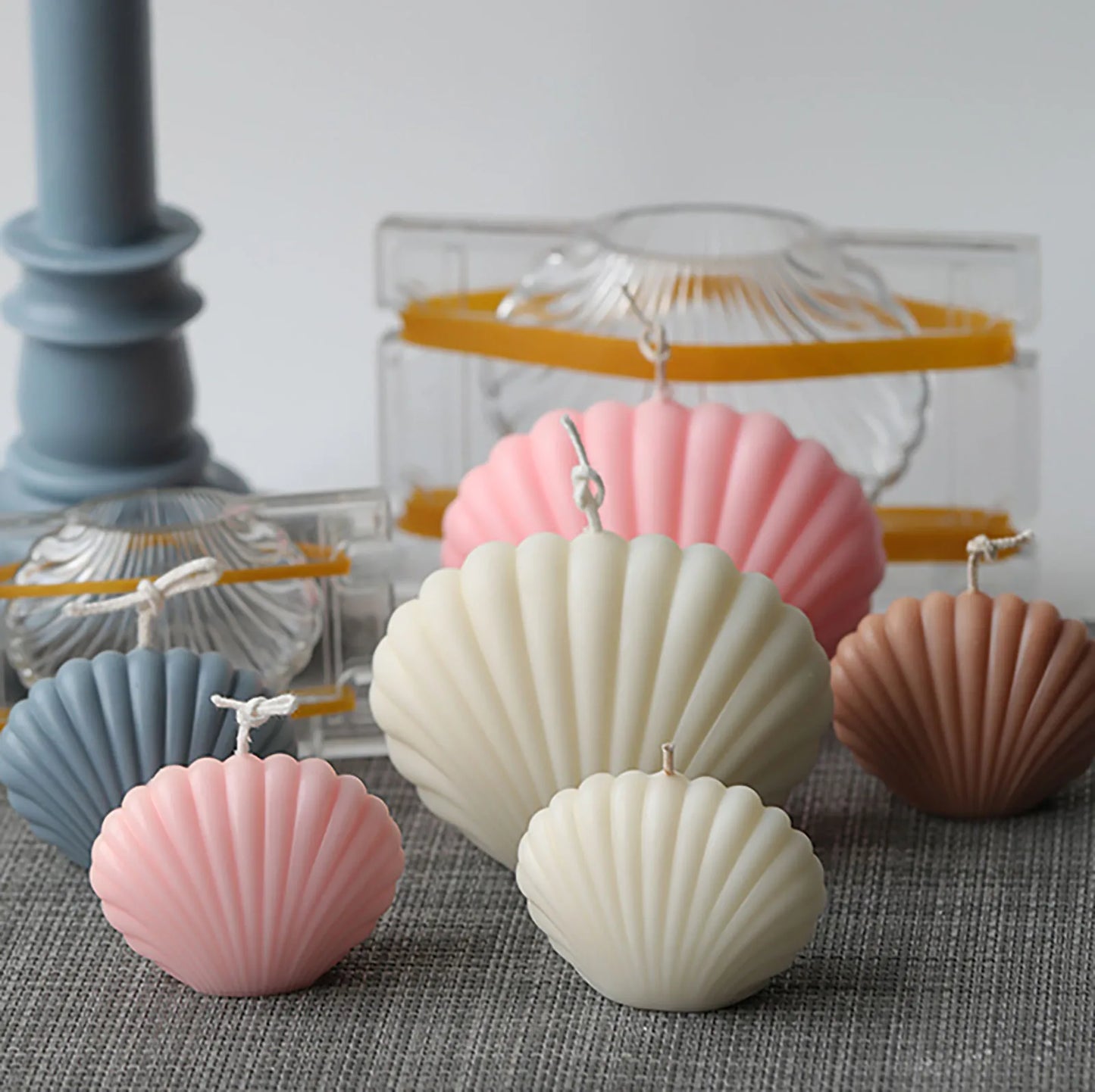 3D Candle Molds Acrylic Candle Making Mould Shell Handmade DIY Wax Crafts Mold