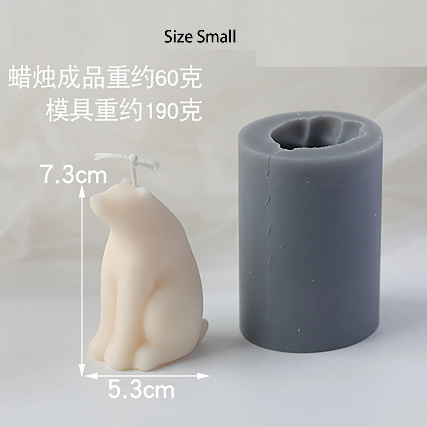 3D Candle Mold Pillar Silicone Soap Mold Polar Bear DIY Handmade Craft Wax Mould