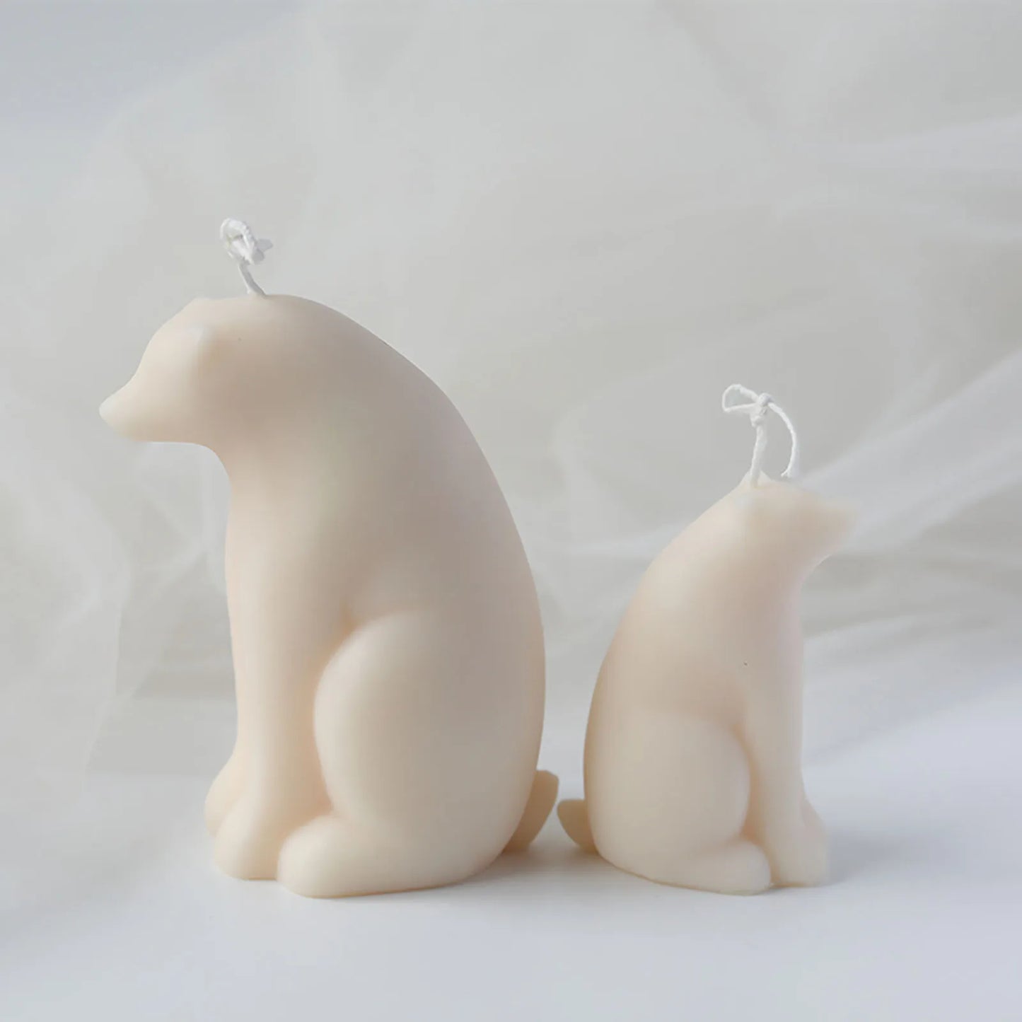 3D Candle Mold Pillar Silicone Soap Mold Polar Bear DIY Handmade Craft Wax Mould