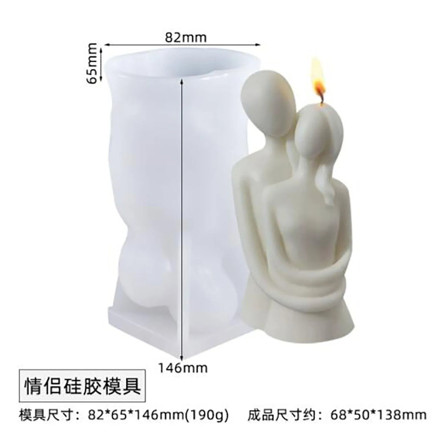 3D Big DIY Handmade Human Figure Candle Silicone Mold Aromatherapy Gypsum Mold