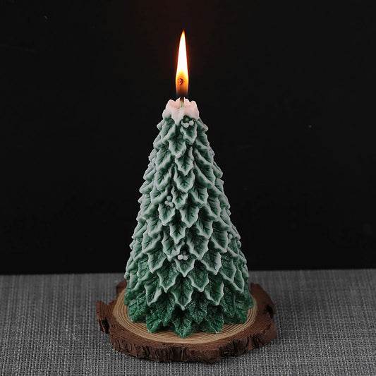 3D Candle Molds Pillar Silicone Soap Mold Christmas Tree DIY Handmade Wax Moulds