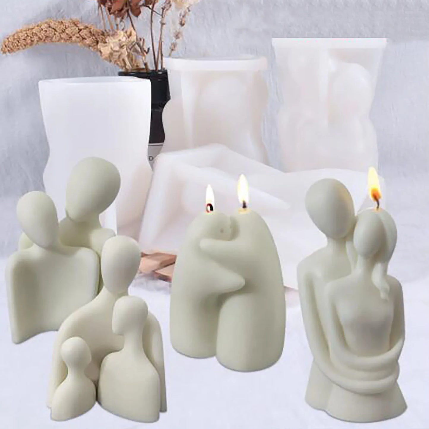 3D Big DIY Handmade Human Figure Candle Silicone Mold Aromatherapy Gypsum Mold