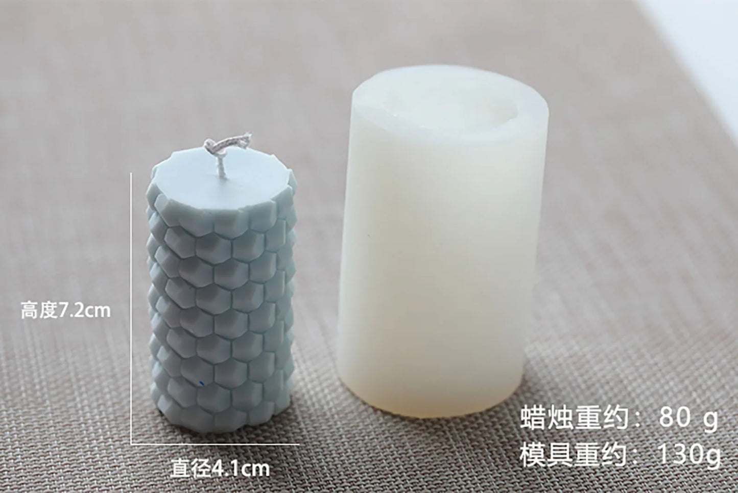 3D Candle Molds Pillar Silicone Soap Mold Geometry DIY Handmade Craft Wax Moulds
