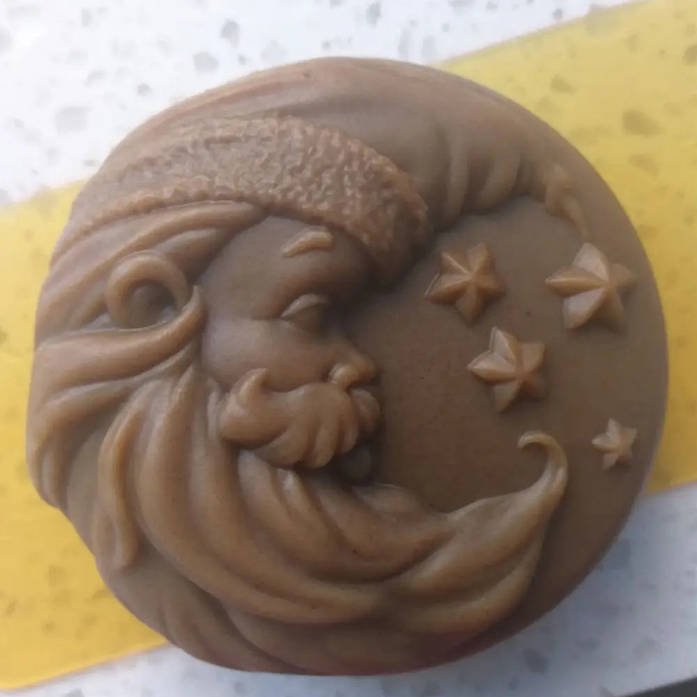 Grainrain Santa Claus Soap Mold Silicone Craft Soap Making Mould Candle DIY Handmade Mold