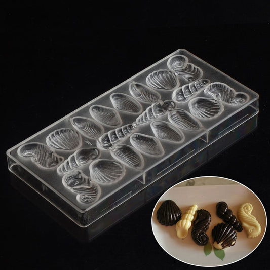 19278 / Moldes de chocolate con forma de conchas marinas