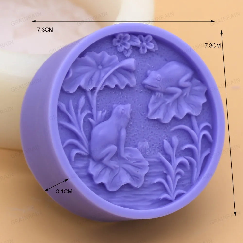 Silicone Soap Molds Mould Craft mold DIY handmade Soap making mold Frog Lover