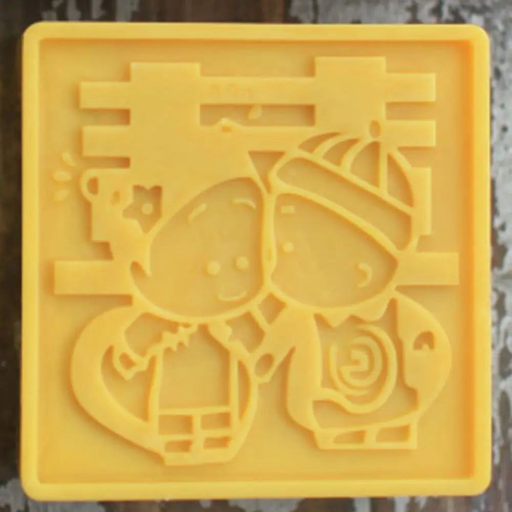 Grainrain 4pcs/set Wedding Mold Silicone Soap Bar Mold Round Handmade Craft Candle Resin Mold