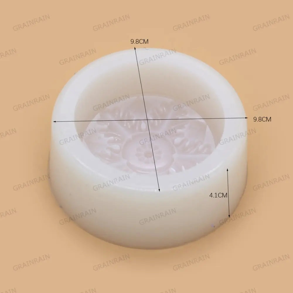 Grainrain Round Flower Soap Making Molds Diy Craft Art Handmade Flexible Soap Mold Silicone Soap Mould Soap