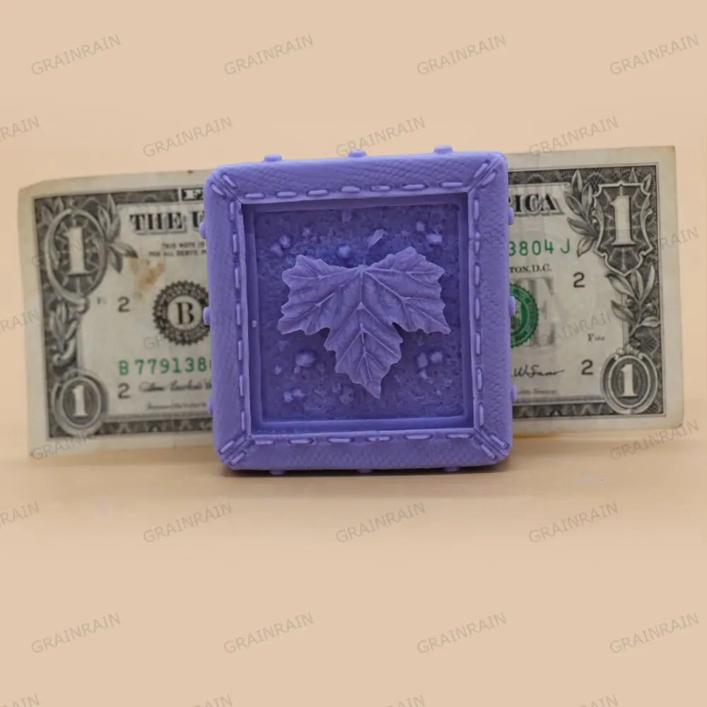 Grainrain Square Maple Leaf White Silicone Soap Mould Soap Making Molds Diy Craft Art Handmade Flexible Soap Mold