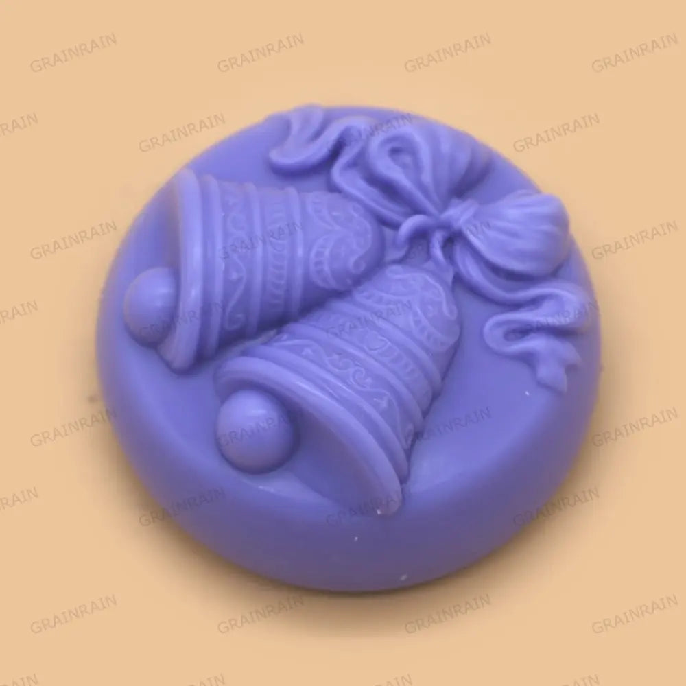 Grainrain Christmas Bell Soap Mold Silicone Soap Making Mould Candle DIY Handmade Mold