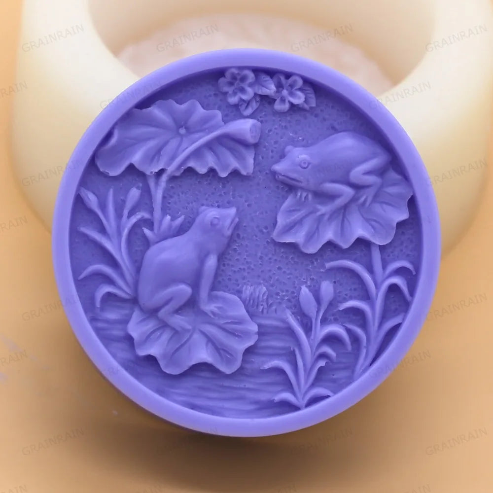 Silicone Soap Molds Mould Craft mold DIY handmade Soap making mold Frog Lover