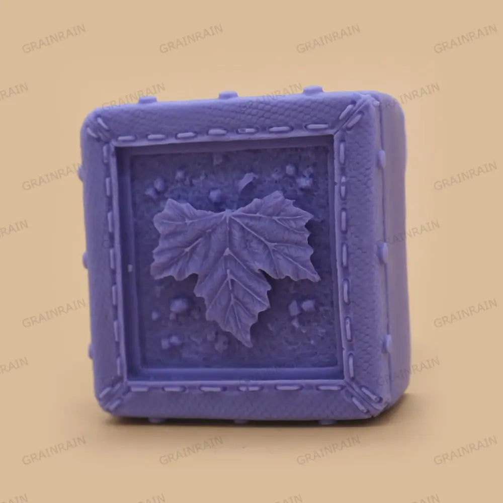 Grainrain Square Maple Leaf White Silicone Soap Mould Soap Making Molds Diy Craft Art Handmade Flexible Soap Mold
