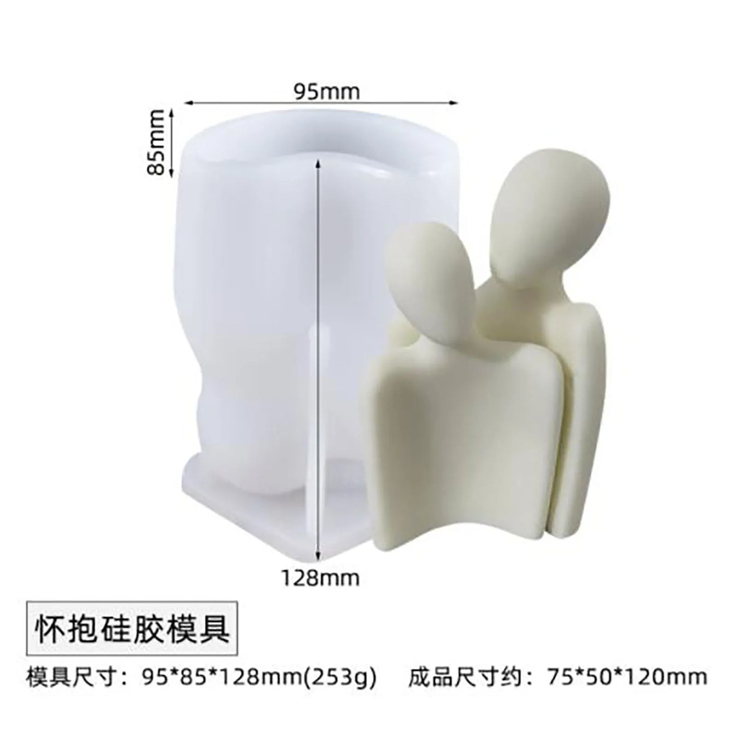 3D Big DIY Handmade Human Figure Candle Silicone Mold Aromatherapy Gypsum Mold