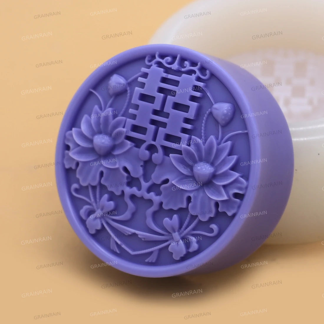 Grainrain Chinese Wedding Mold Silicone Soap Bar Mold Handmade Craft Candle Resin Mold