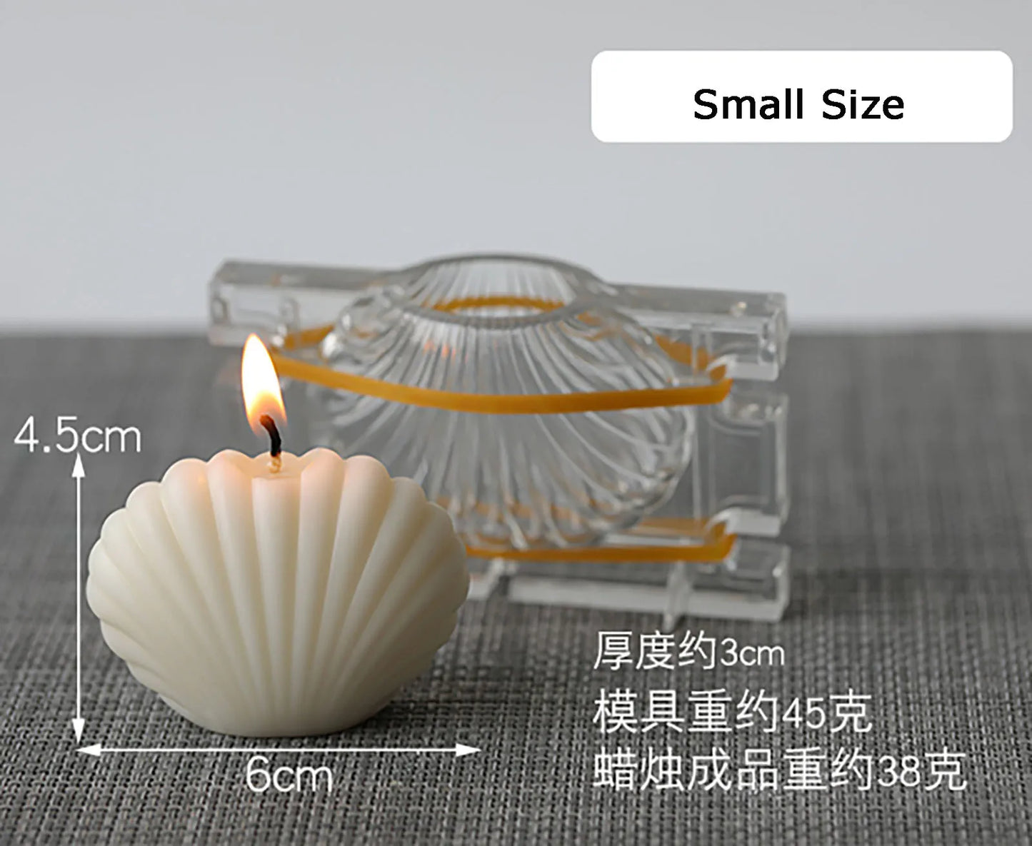 3D Candle Molds Acrylic Candle Making Mould Shell Handmade DIY Wax Crafts Mold