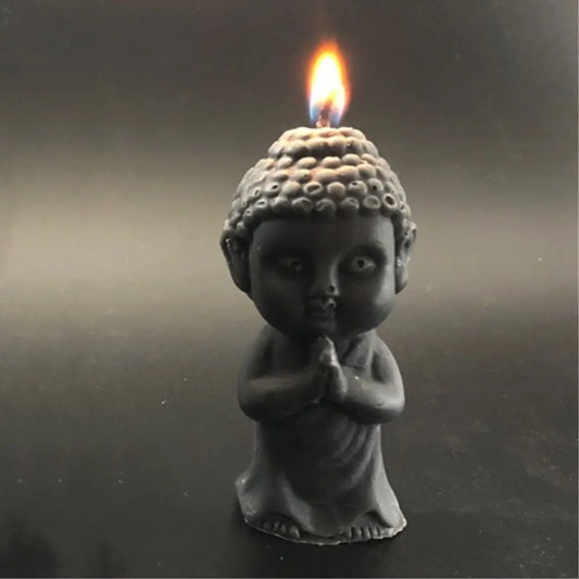 Grainrain 3D Buddha Candle Mould Silicone Soap Making Mold DIY Craft Plaster Resin Mould
