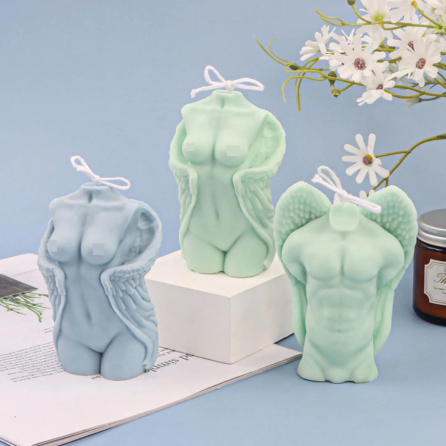 3D Silicone Candle Mold DIY Craft Soap Mold Home Decoration Mold Angle Body