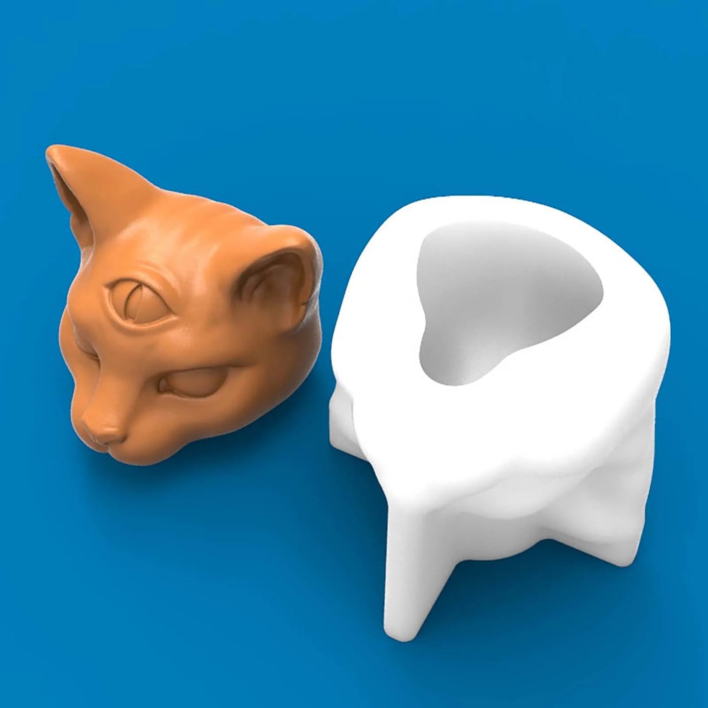 3D Candle Molds Pillar Silicone Soap Mold Halloween Cat Handmade Soy Wax Mould