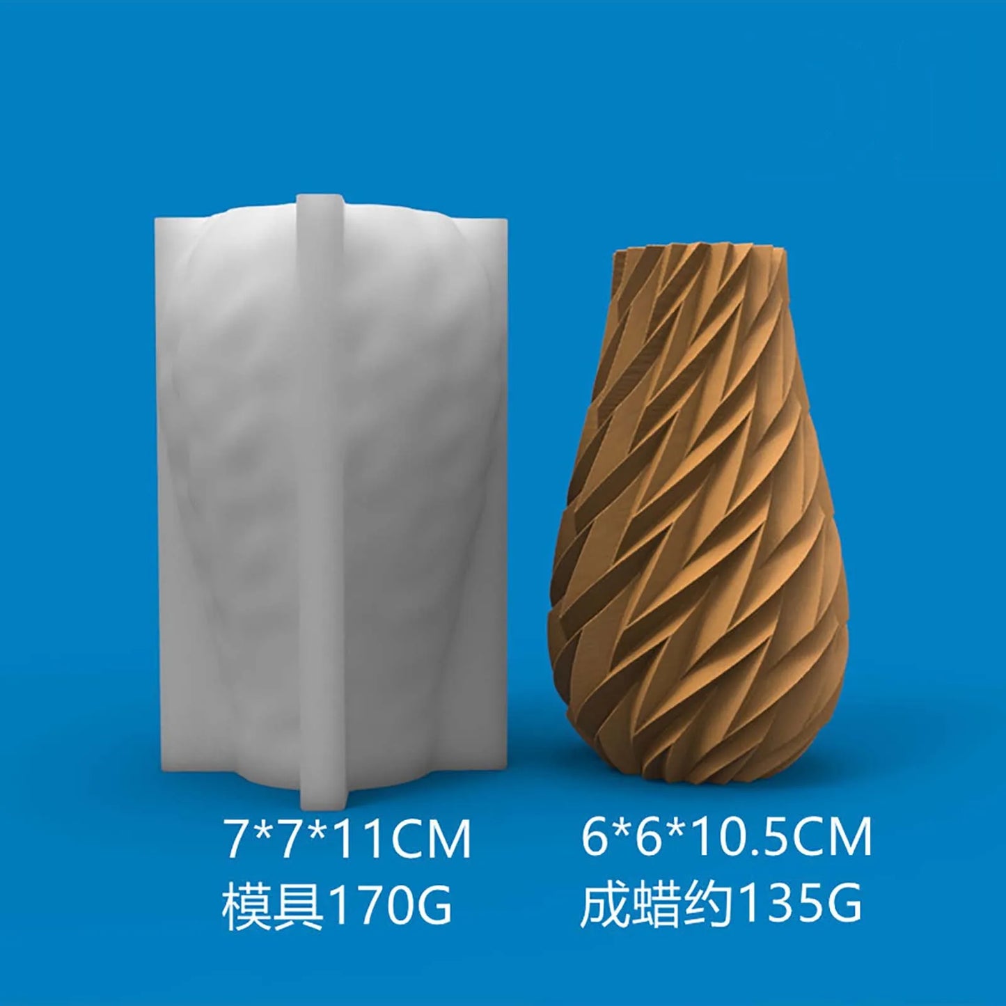 3D Candle Molds Pillar Silicone Soap Mold Geometry Column Handmade Soy Wax Mould