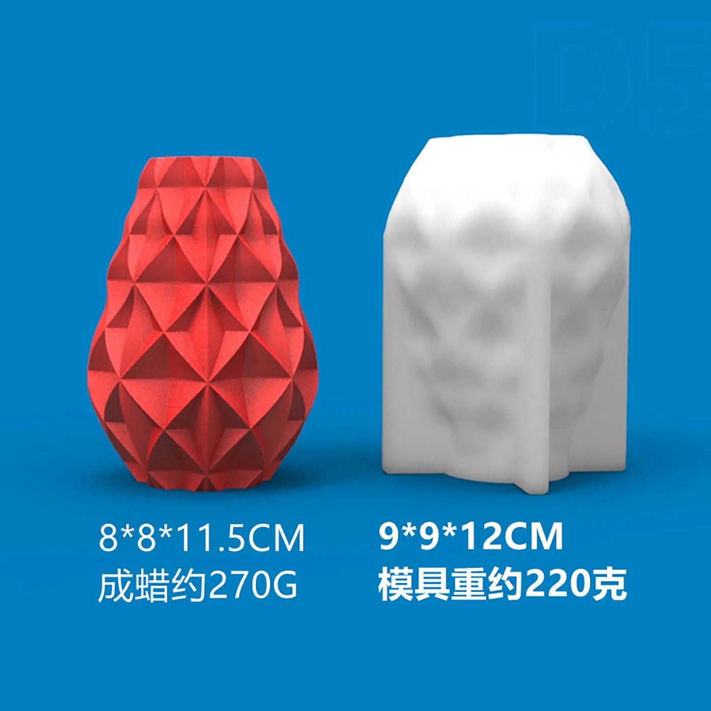 3D Candle Molds Pillar Silicone Soap Mold Geometry Column Handmade Soy Wax Mould