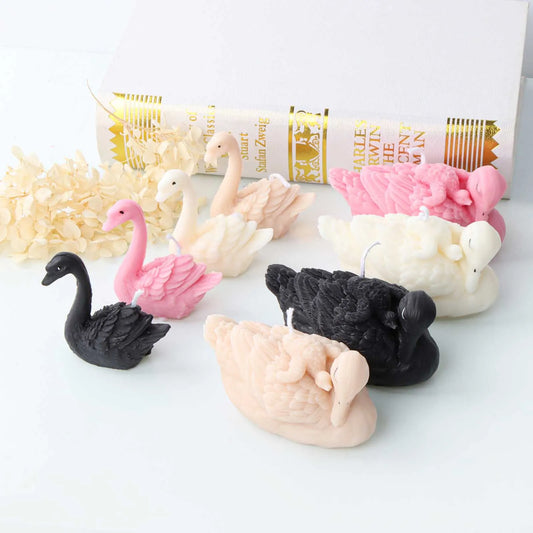 Swan and Baby 3D Candle Mold Silicone Soap Making Mold Handmade Craft Soy Wax Mould