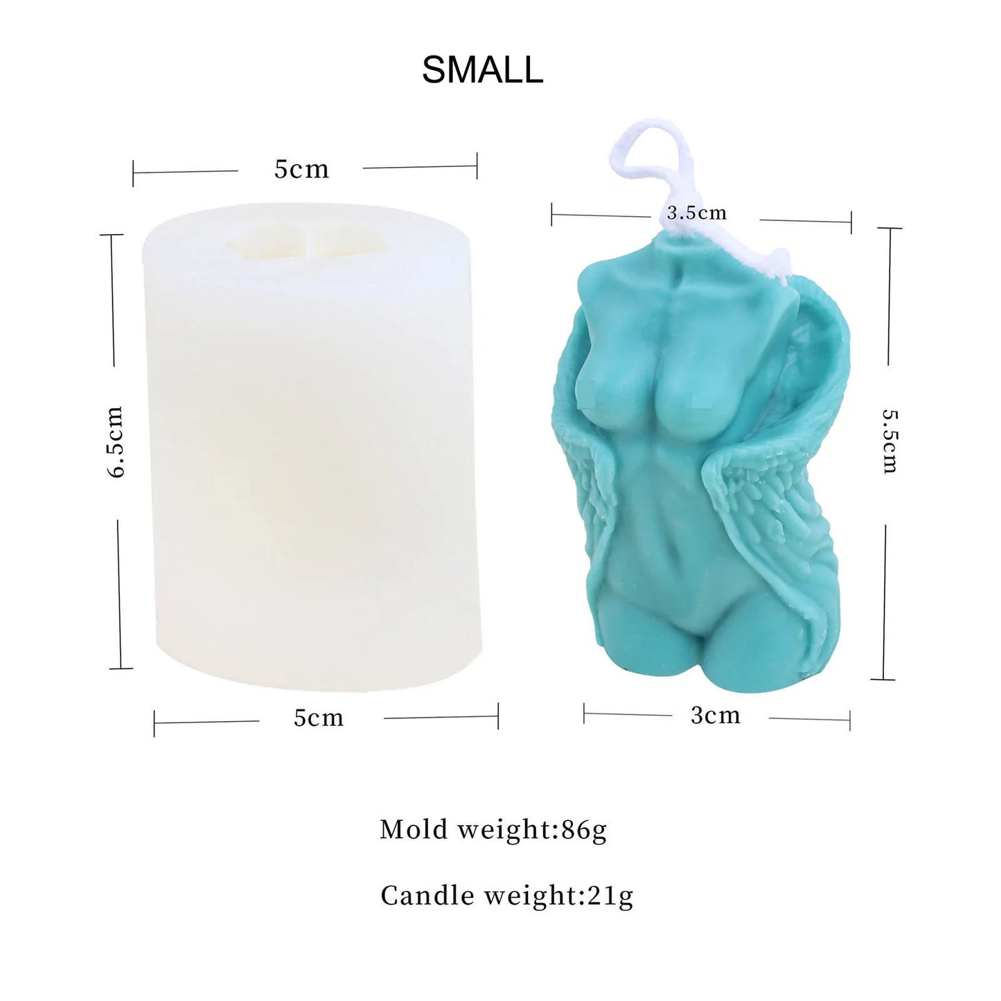 3D Silicone Candle Mold DIY Craft Soap Mold Home Decoration Mold Angle Body